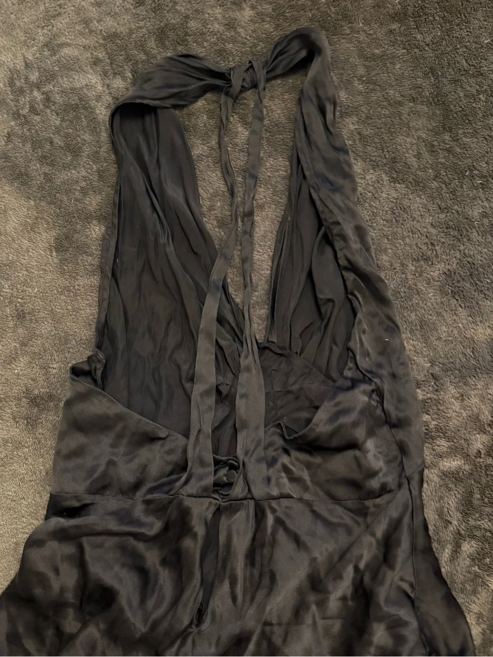 Victoria's Secret Black Sheer Halter Chemise